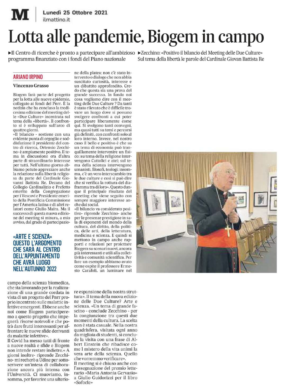 Lotta alle pandemie, Biogem in campo